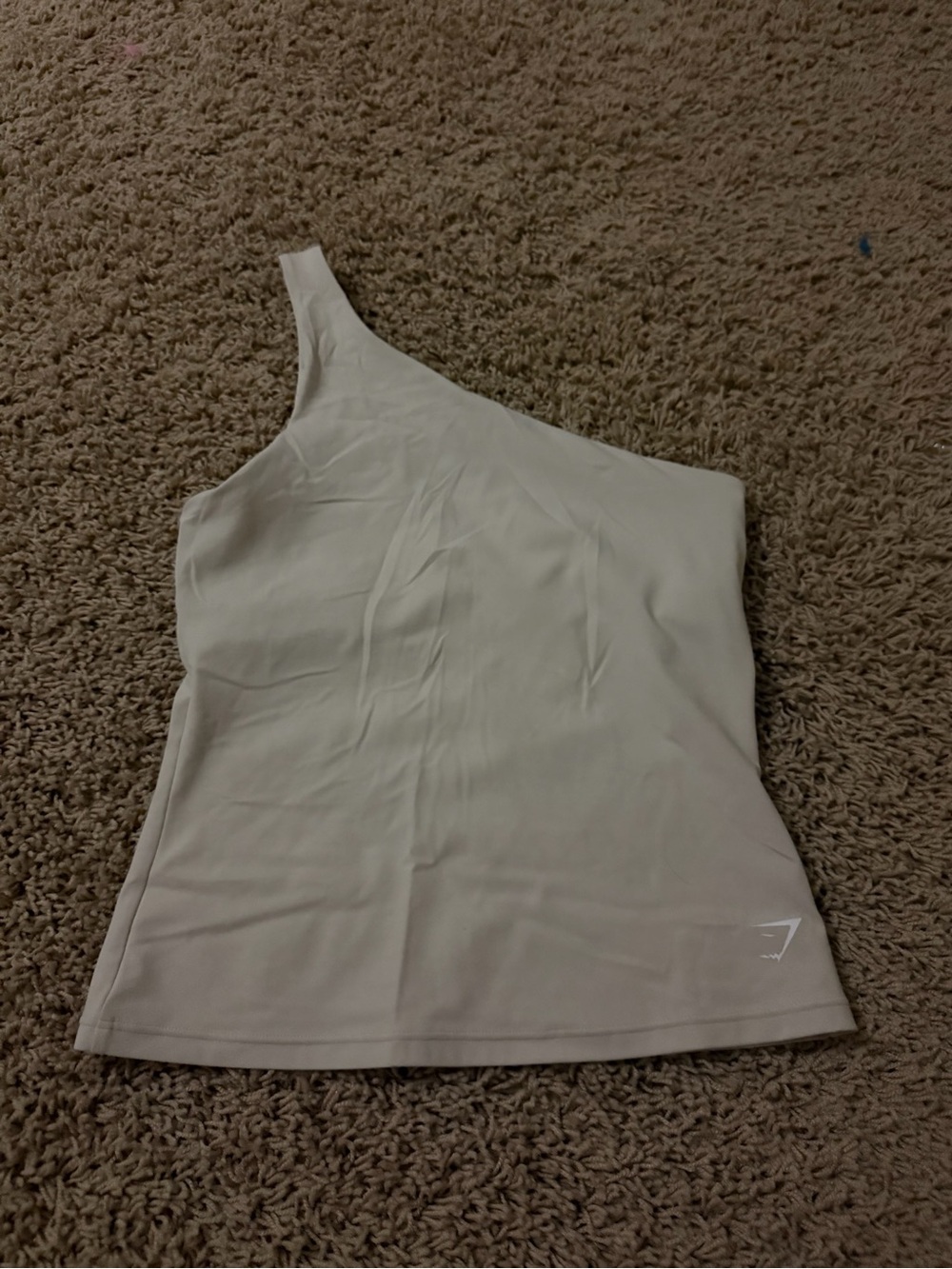 gymshark pale yellow one shoulder tank